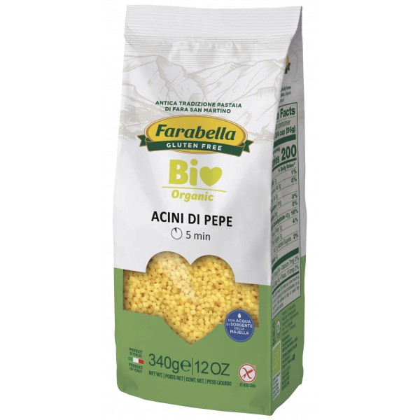 ACINI DI PEPE MAIS E RISO 340g FARABELLA BIO