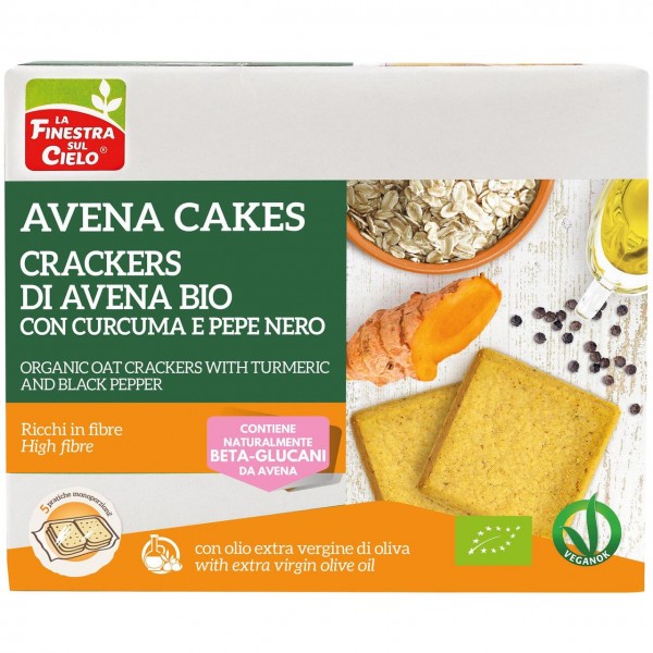 Avena cakes di avena con curcuma.pepe 250g 250g LA FINESTRA SUL CIELO