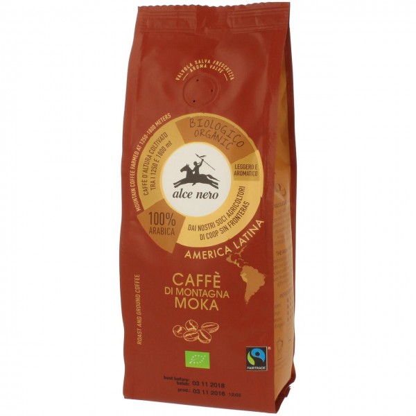 Caffè 100% Arabica per Moka 250g Alce Nero