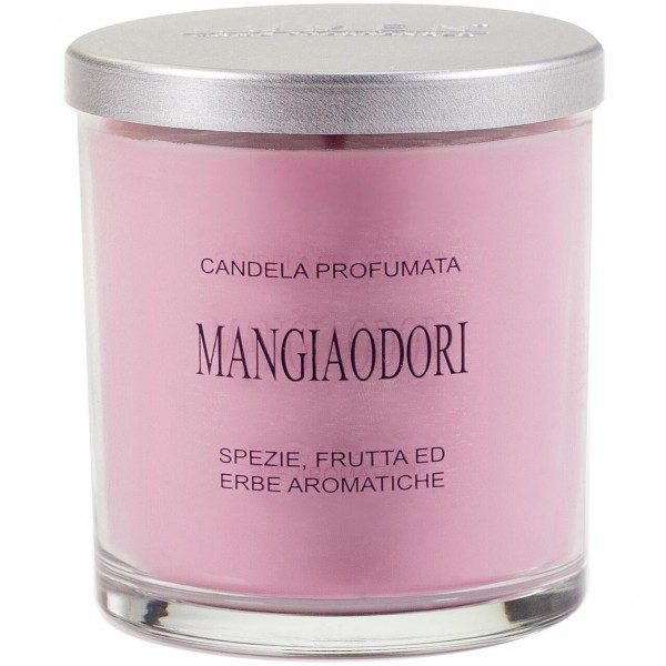 Candela vegetale mangiaodori con coperchio alluminio-spezie,frutta,erbe aromatiche 150ml CERERIA LUMEN