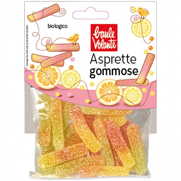 Caramelle asprette gommose alla frutta 75g BAULE VOLANTE