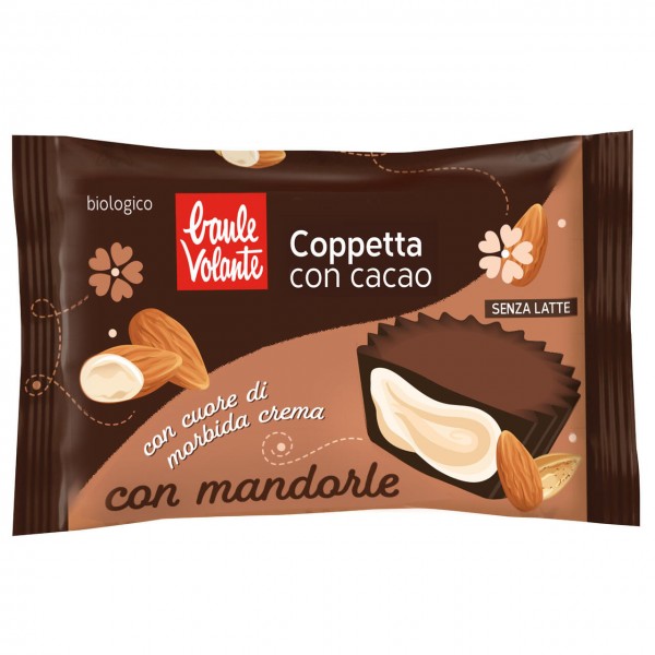 Coppetta con cacao con cuore di morbida crema con mandorle 25g BAULE VOLANTE