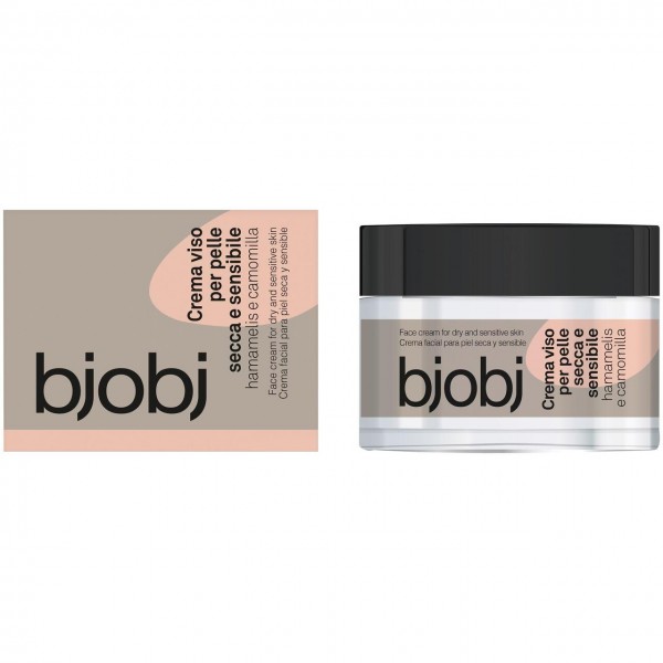 Crema viso per pelle secca e sensibile hamamelis e camomilla 50ml BJOBJ