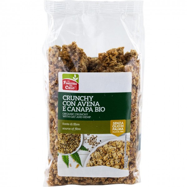 Crunchy con Avena e Canapa 375gr La Finestra Sul Cielo