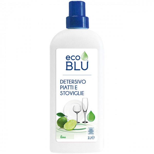 Detersivo liquido per piatti e stoviglie profumo lime 1L ECO BLU