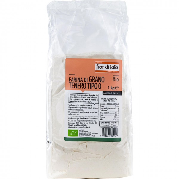 Farina di Grano Tenero Tipo 0 1kg Fior di Loto