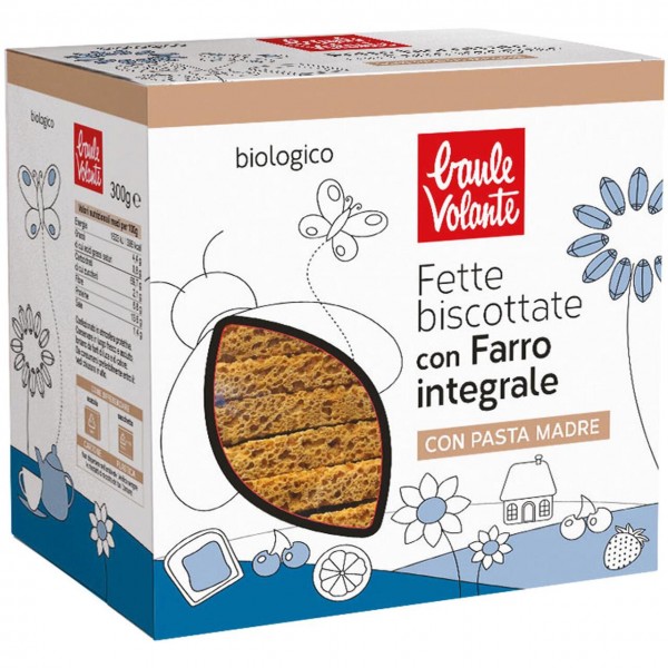Fette Biscottate con Farro integrale 300g BAULE VOLANTE