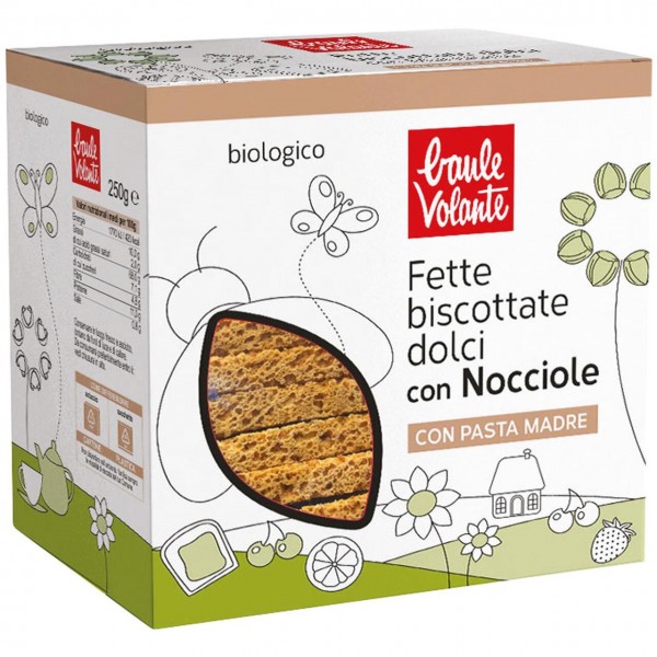 Fette biscottate dolci con nocciole 250g BAULE VOLANTE