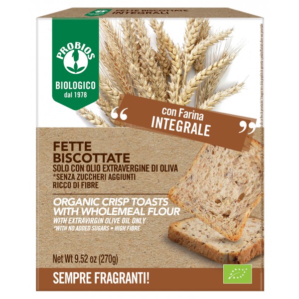 FETTE BISCOTTATE INTEGRALI - senza zucchero 270g PROBIOS