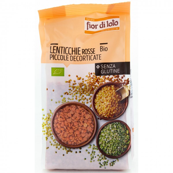 Lenticchie piccole rosse decorticate 400g FIOR DI LOTO
