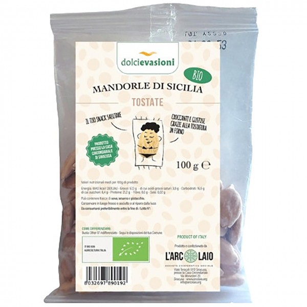 Mandorle pelate e tostate 100g DOLCI EVASIONI