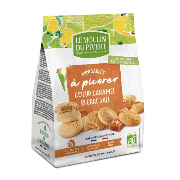 Mini cookie al caramello e burro salato 170g LE MOULIN DU PIVERT