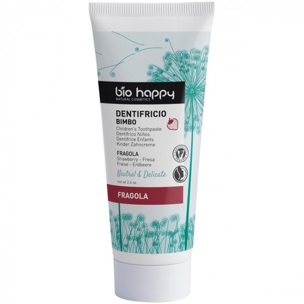 Natural & delicate - dentifricio bimbo alla fragola 75g BIO HAPPY