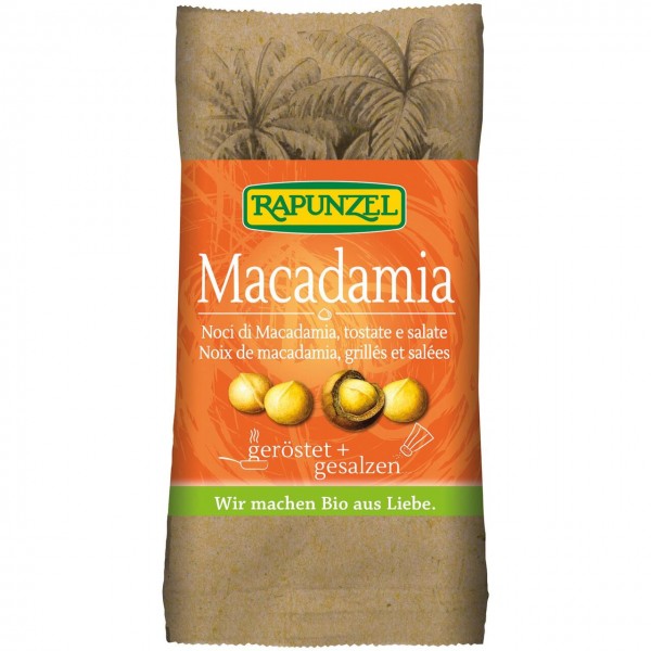 Noci di Macadamia tostate e salate 50g Rapunzel