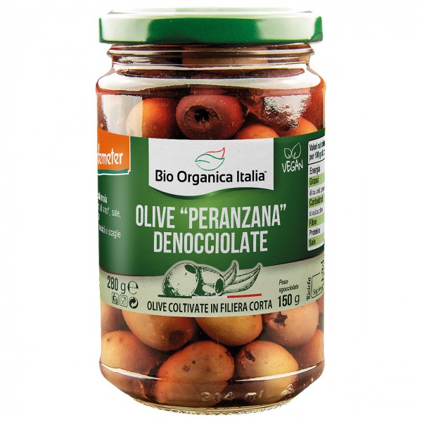 Olive nere denocciolate in salamoia 280g BIO ORGANICA ITALIA