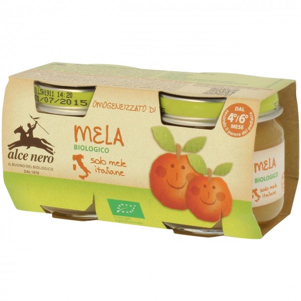 Omogeneizzato di mela 2x80g ALCE NERO
