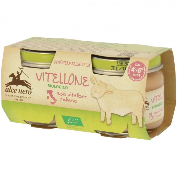 Omogeneizzato di vitellone 2x80g ALCE NERO