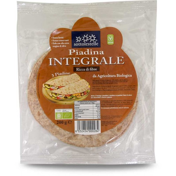 Piadina Integrale 200 G SOTTOLESTELLE