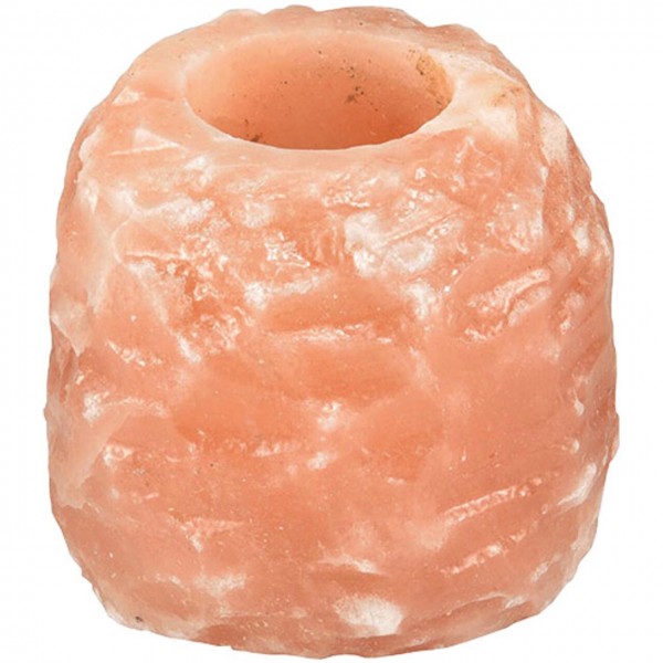 Porta candela di sale rosa dell'himalaya - l 0x0pz DOLMEN - SALI DAL MONDO