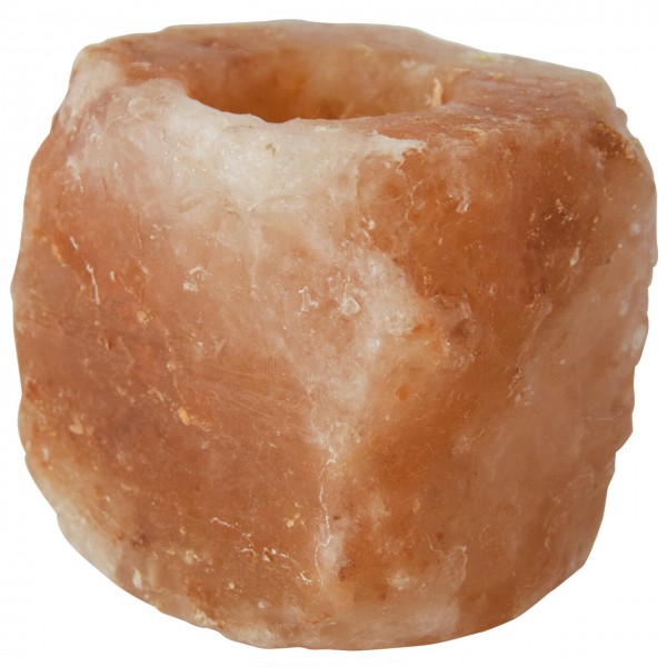 Porta candela di sale rosa dell'himalaya - m 1pz DOLMEN - SALI DAL MONDO