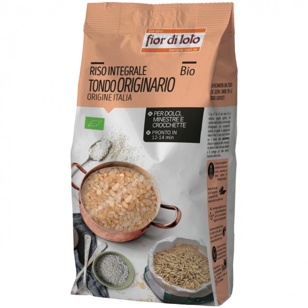 Riso integrale tondo originario 1kg FIOR DI LOTO