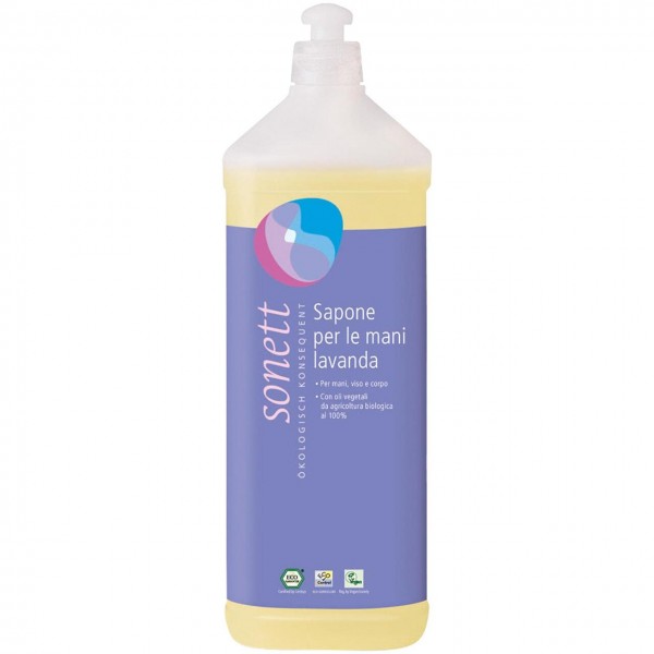 Sapone liquido mani alla lavanda - ricarica 1L SONETT