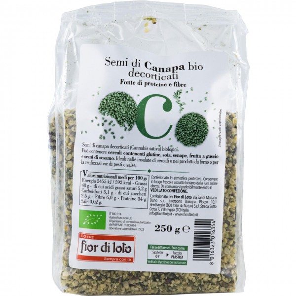 Semi di canapa decorticati 250g FIOR DI LOTO