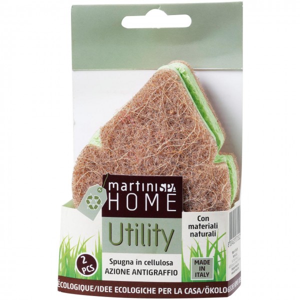 Spugna in cellulosa utility - azione antigraffio 2pz MARTINI SPA