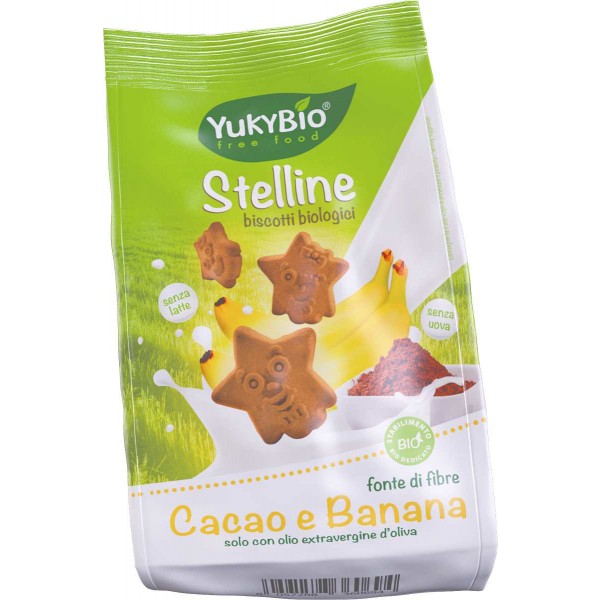 Stelline al Cacao con Banana 120 G YUKYBIO