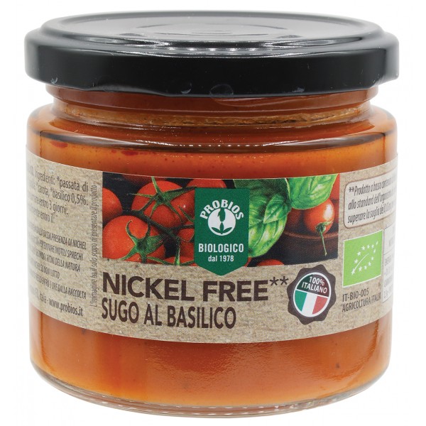 SUGO AL BASILICO NICKEL FREE** 200g PROBIOS