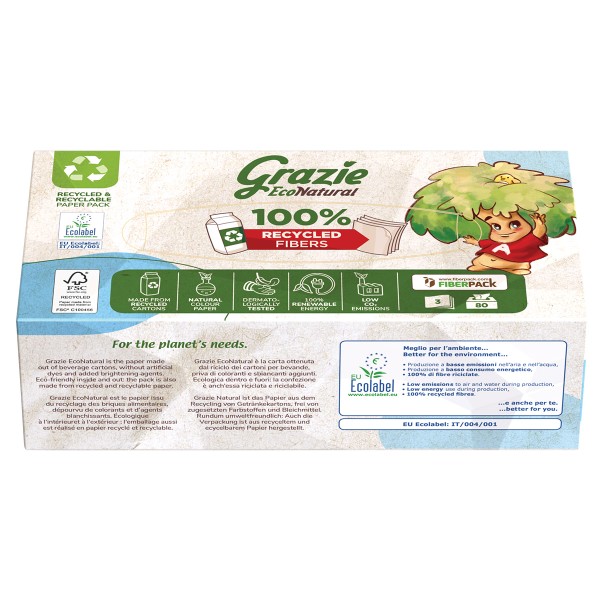 VELINE MULTIUSO 3 VELI x 80 veline 80 veline GRAZIE NATURAL