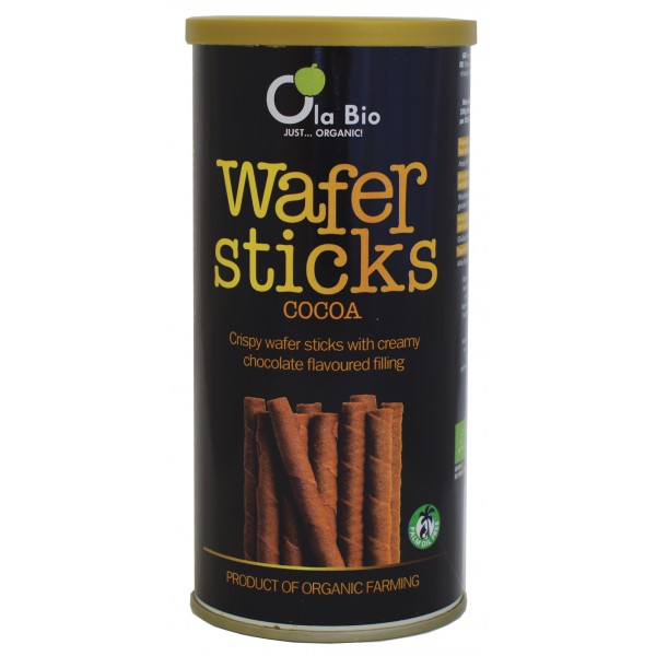 WAFER STICKS RIPIENI DI CACAO 140g OLA BIO