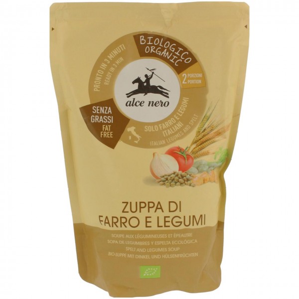 Zuppa di legumi e farro 500g ALCE NERO