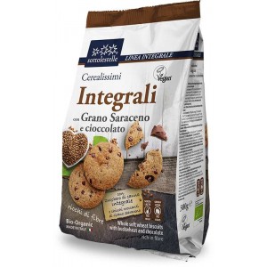 Biscotti Vegani Cerealissimi Integrali con Grano Saraceno e Cioccolato 300gr Sottolestelle