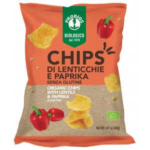 CHIPS DI LENTICCHIE E PAPRIKA 40g PROBIOS