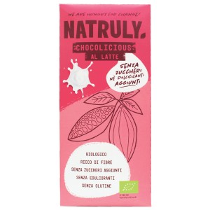 CHOCOLICIOUS TAVOLETTA AL LATTE SENZA ZUCCHERI AGGIUNTI 85g NATRULY