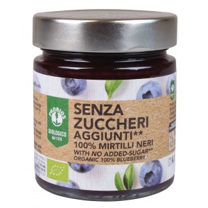 COMPOSTA 100% MIRTILLI NERI senza zuccheri aggiunti** 215g PROBIOS