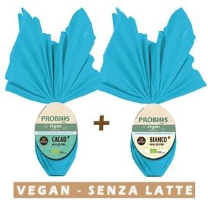 Uovo di Pasqua Vegan al cioccolato bianco + Uovo di Pasqua Vegan con Cacao