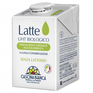 Latte UHT alta digeribilità Parzialmente Scremato Italiano 500ml Cascina Bianca
