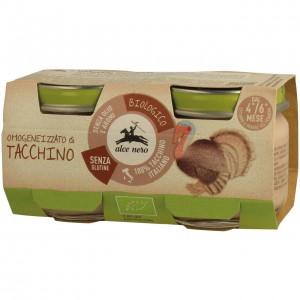 Omogeneizzato di carne di tacchino 2x80g ALCE NERO
