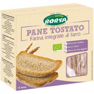 Pane tostato di farina integrale di farro 250g BORSA