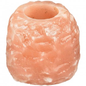 Porta candela di sale rosa dell'himalaya - l 0x0pz DOLMEN - SALI DAL MONDO