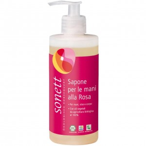 Sapone liquido mani alla rosa 300ml SONETT
