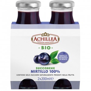 Succobene mirtillo 100% 2x200ml Achillea