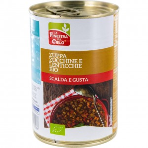 Zuppa lenticchie e verdure pronta in lattina 400g LA FINESTRA SUL CIELO