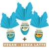 Tris di Uova di Pasqua Vegan senza latte (Bianco + Fondente + Cacao  )