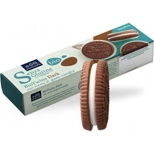 Biscotti Bio Twins Dark con crema vaniglia senza glutine, senza latte e uova 115g Sottolestelle