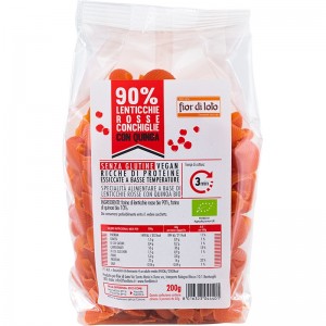 Conchiglie di lenticchie rosse e quinoa 200g FIOR DI LOTO