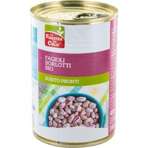 Fagioli borlotti in lattina 400g LA FINESTRA SUL CIELO