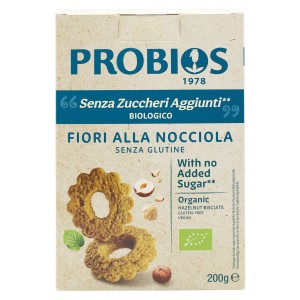 FIORI ALLA NOCCIOLA SENZA ZUCCHERI AGGIUNTI**  200g PROBIOS